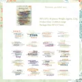 Rainbow typography PET stickers with artistic English words for scrapbooking DIY decoration - 40 Pieces/Pack / Rainbow Glitch