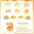 Dreamy yellow watercolor cloud PET sticker set for DIY scrapbooking, 20 pieces per pack - Pack of 20 / Soft Cloud Candy