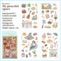 Retro Haven of Heart PET sticker set with 4 sheets of cute daily life illustrations - Haven of Heart / 4 Sheets Pack