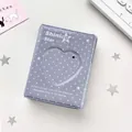 Mini album photo violet étoilé avec fenêtre en forme de cœur et motifs à pois blancs - Gris Pois