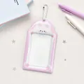 Portafoto da 3 pollici in PVC rosa e viola con grazioso motivo a orsetto - Coniglio