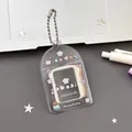 Porte-carte photo mignon en acrylique transparent avec ailes et chaîne argentée - Pain Grillé