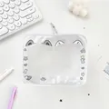 Bolsa transparente de PVC con estampado de gato y mosquetón para guardar muñecos - Double Dog