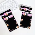 Set de papelería de osito de peluche estilo americano con tarjetas negras y corazones - Dorso de Oso Negro