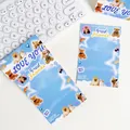 Tarjetas decorativas de cartón con osos y mascotas con diseño de cielo azul y nubes blancas - Dorso Mezcla Azul