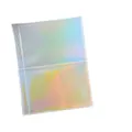 Fundas A5 para tarjetas con láser holográfico de 6 agujeros y diseño de 2 bolsillos - Página Interior Láser A5 Horizontal De Doble Cuadrícula (Sin Carcasa)