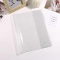 Carpeta A5 de PVC transparente con purpurina plateada y bolsillos interiores - A5 Funda Protectora Transparente con Brillo