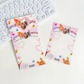 Set de papelería de gatitos de dibujos animados con corazones rosas y diseño retro - Dorso de Gato Rosa