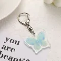 Y2K Schmetterling Acryl Schlüsselanhänger mit blau-gelben Mustern und D-Ring-Verschluss - Blau Und Gelb Schmetterling (8)