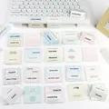 Minimalist pastel card pack with stripes and grid patterns on a white keyboard desk - Mixed Random Style