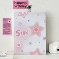 Álbum A5 con diseño de estrellas degradadas rosa y blanco estilo Y2K para tarjetas - Estrellas Rosadas (Sin Páginas Interiores)