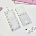 Porte-carte photo mignon en acrylique avec motifs de fraises et lapins et chaîne argentée - Lapin dessert