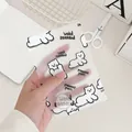 Niedliches Cartoon-Welpenmuster auf lichtdurchlässigem mattem Verpackungsbeutel - Weißer Segeltuch Panda / L