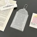 Glitter transparent star photocard holder with silver bead chain and luck text - Swirl Texture And Motivational Phrases (1)