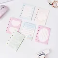 Recharges de papier mini pour classeur à 6 trous avec motifs cœurs et fleurs pastel - Recharge 6 Trous / Recharge de Papier Intérieur 1