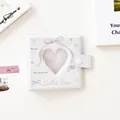 Álbum de fotos blanco con ventana de corazón y lazo de ballet púrpura con estrellas - Cubierta (Sin Páginas Interiores) / Rosa