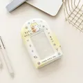 Creamy yellow gradient Polaroid photocard binder with cute cartoon bear and window - Yellow Hamster