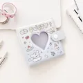 Mini álbum para tarjetas de fotos lila con recorte de corazón y diseño de perrito - Lavanda Estilo Puppy (3)