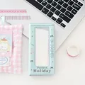 Mint green bow card binder with transparent window and decorative text for photo cards - Mint Green Bow Style (SGG-02)