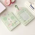 Simpatico porta tesserino in acrilico con cucciolo e quadrifoglio verde con fiocco rosa e catena - Verde