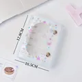 Schattig 3-rings PVC ringband voor dagboek en kaarten met druksluiting van 12,8 cm - Blauwe Konijn Stijl (1)