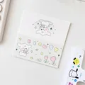 Porta tarjetas de papel con diseño de perrito animado y letras artísticas BEAUTY - Cabecera de Tarjeta Perro Floral