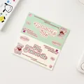 Tarjeta de embalaje bicolor estilo Y2K con lindo oso para protección de tarjetas de fotos - Cabecera De Tarjeta Verde Y Amarilla