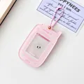 Pink retro electronic handheld design acrylic keychain with a cute star and bead chain - Pink (Item:4) / Pink
