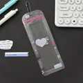 Portatarjetas transparente con purpurina, cadena de plata y motivos de corazones rosa - Estilo de Corazón (4)
