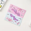 Tarjetero Y2K rosa y azul con texto Love You y diseño de osito de peluche suave - Blue And Pink Card Head