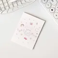 Tarjeta de felicitación de oso blanco con patrón de cuadros rosa y estilo doodle - Perrito Estrella / 14x20cm