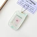 Frosted green star phone acrylic card holder charm with bead chain decoration - Light Green (Item:3) / Green