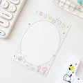 Bonita tarjeta de perro verde menta para empaquetar pequeñas fotos y papelería escolar - Tarjeta de Respaldo Perro Floral