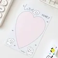Tarjeta de embalaje con corazón rosa y oveja para fotos y artículos de oficina - Respaldo de Tarjeta de Oveja