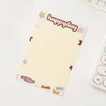 Tarjetero estilo Y2K en bloque de color con diseño happyday y dulces lindos - Reverso De La Tarjeta Azul Y Amarilla