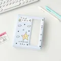 Light blue cartoon photocard album featuring a cat illustration and clear window display - Blue Cat Starry Sky (02)