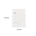Transparante PVC 5-gaats hoes navulling 10,7x8,1 cm voor mini-losbladig dagboek - Transparante binnenpagina's