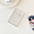 Transparent glitter card storage box with pink bow tie design and silver sparkle finish - Transparent Bow