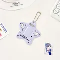 Portachiavi a stella lavanda per porta tessere con finestra trasparente per foto - Viola