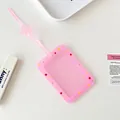Transparente rosa Glitzer-Fotokartenhalterung mit passendem Silikonband und Sternen - Rosa