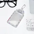 Silver star 3-inch PVC photocard holder with Shining You text and beaded chain - Wing Style