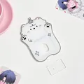 Acryl Fotokartenhalter im weißen Bären Cartoon Design mit Sternen und klarem Stand - Hund