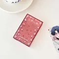 Red translucent glitter acrylic card storage box with stars and You Shine Like A Star text - Pink Star