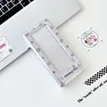 Silberner holografischer Fotokartenhalter mit bunten Sternen und Shining You Text - Flügel