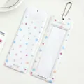 Porte-cartes à motifs d'étoiles avec chaîne métallique et fenêtre pour cartes d'idoles - Étoiles Colorées