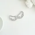 Amuleto de ala de acrílico gris brillante con purpurina plateada y lentejuelas - Ala Gris