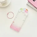 Acrylic photo card holder with creative ice cream design and pink gradient finish - Ice Cream