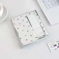 Raccoglitore per fotocarte a specchio argento con stella nera e testo Sparkling - Stella Bianca e Nera d'Argento (YSGD)