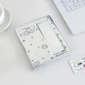 Raccoglitore per fotocards a specchio argento con illustrazioni di gatti per foto a 4 griglie - Ciliegia d'Argento (YSGD)