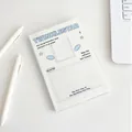 Transparent PVC planner card holder with wings motif and blue star inserts - White